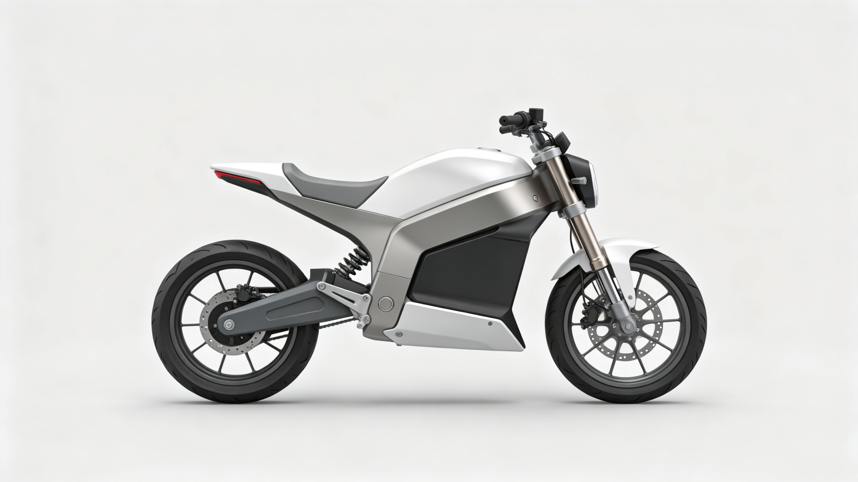 Electric street motorcycle, side profile — Synth Mobility exterior design