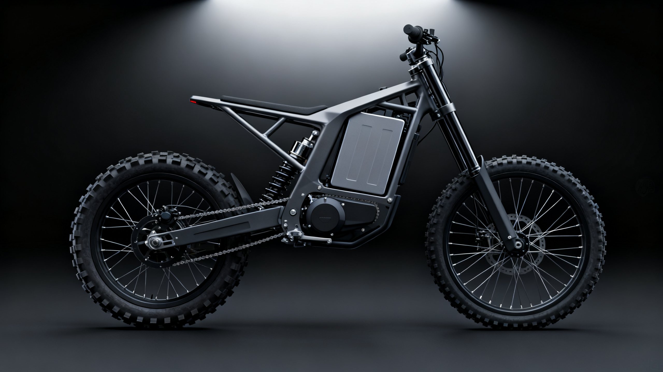 Electric off-road prototype in matte graphite